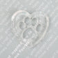 Clear Quartz Heart Shape with Claw Carving