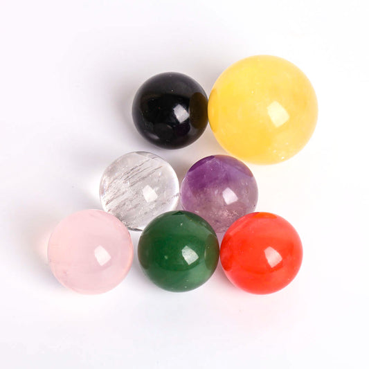 Set of 7 Chakra Crystal Sphere