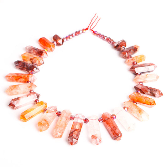 Fire Quartz Crystal Chain String for DIY