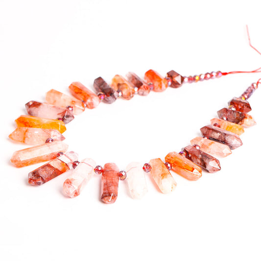 Fire Quartz Crystal Chain String for DIY