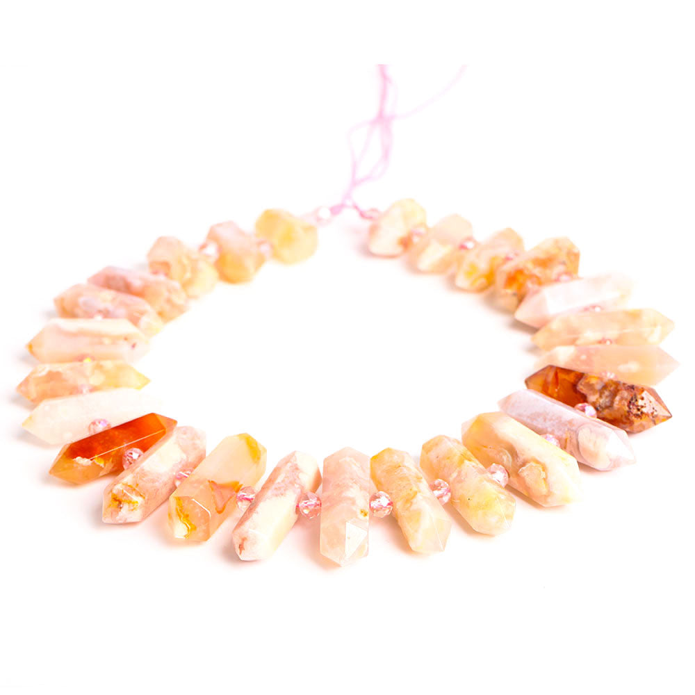 Flower Agate Crystal Chain String for DIY