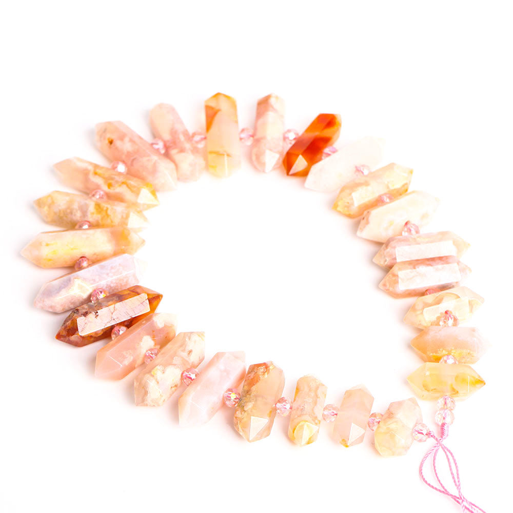 Flower Agate Crystal Chain String for DIY