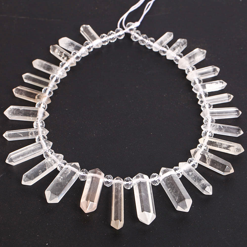 Clear Quartz Crystal Chain String for DIY