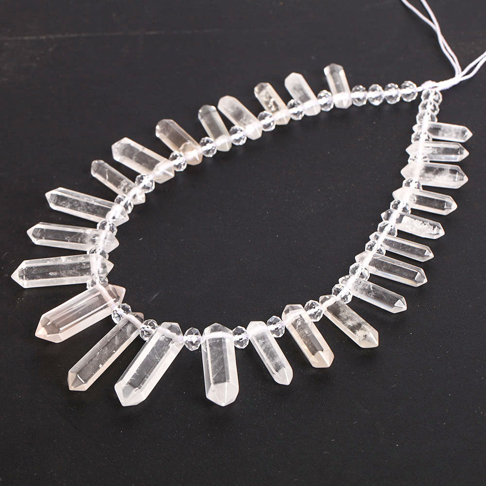 Clear Quartz Crystal Chain String for DIY