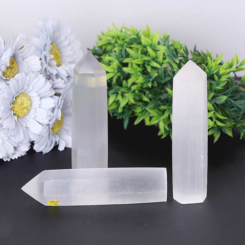 High Quality Selenite Points Healing Crystal Tower
