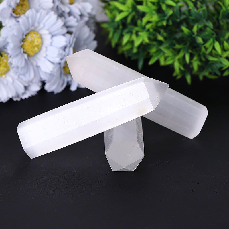 High Quality Selenite Points Healing Crystal Tower
