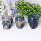 Ocean Jasper Crystal Skull Carvings for Halloween
