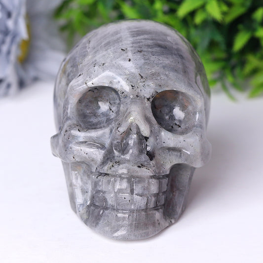 Labradorite Crystal Skull Carvings for Halloween