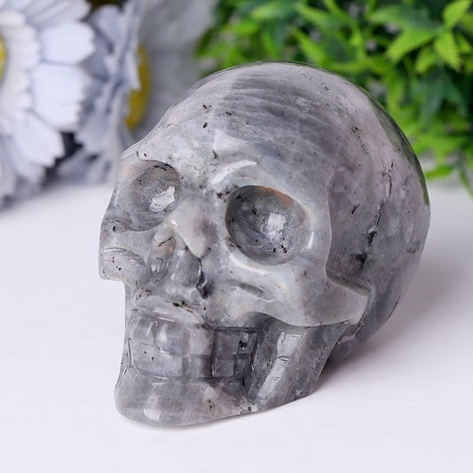 Labradorite Crystal Skull Carvings for Halloween