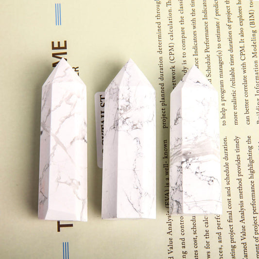 Set of 3 Howlite Crystal Point