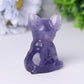 2.5" Wholesale High Quality Fluorite French Bulldog Carving Crystal Dog For Home Decor