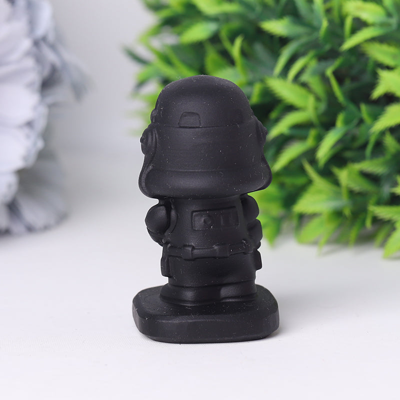 2.5" Black Obsidian Darth Vader Crystal Carvings