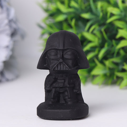 2.5" Black Obsidian Darth Vader Crystal Carvings
