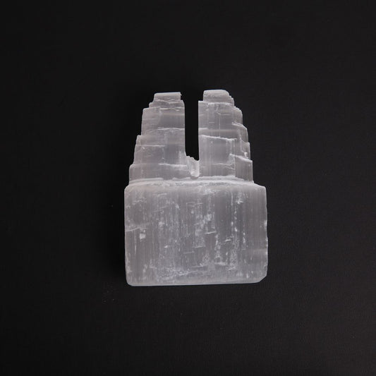 Selenite Double Twin Tower