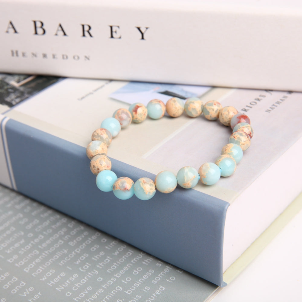 8mm Agate Crystal Bracelet