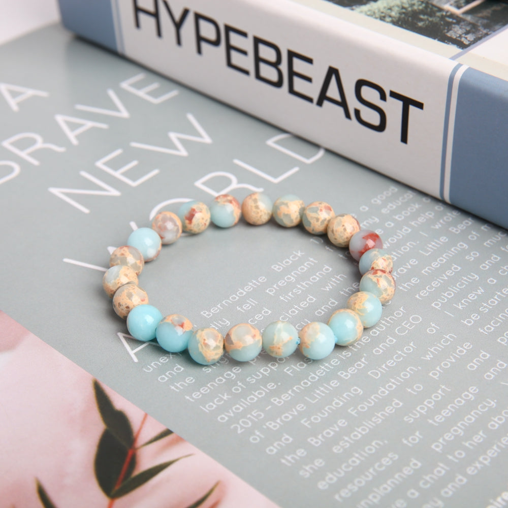 8mm Agate Crystal Bracelet