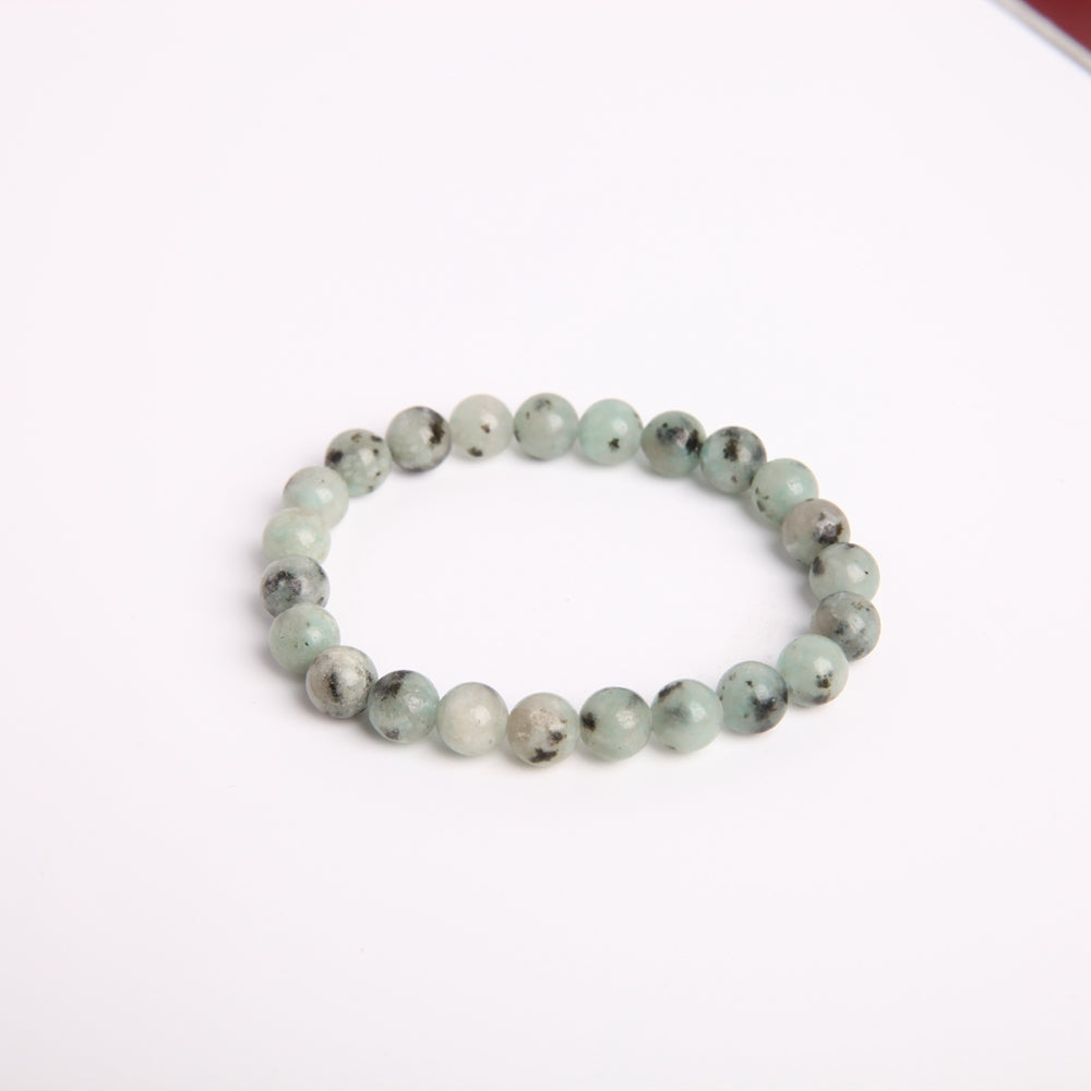 8mm Kiwi Jasper Crystal Bracelet