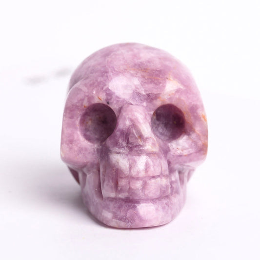 2" Purple Mica Crystal Skull Carvings for Halloween