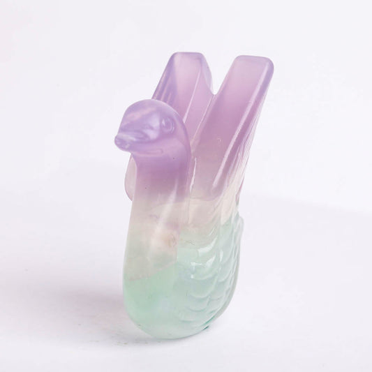 Mini Fluorite Animal Figurine Crystal Carvings