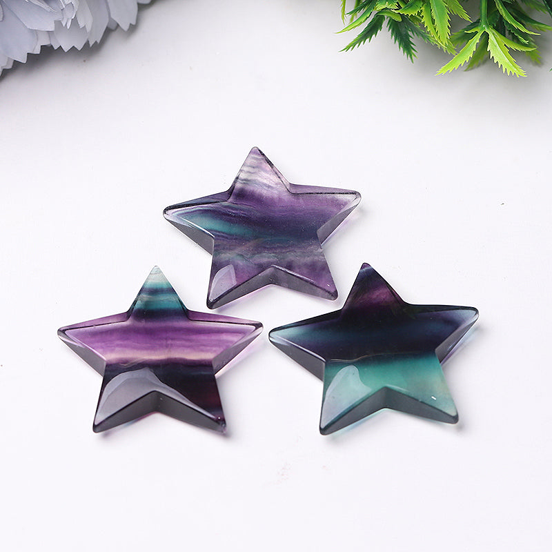 2" Fluorite Star Crystal Carvings