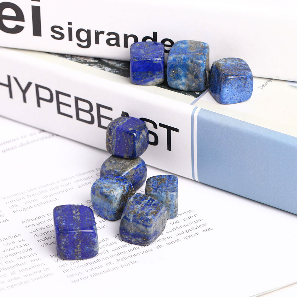 Natural Polished Stones Blue Lapis Lazuli Crystal Cubes