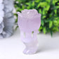 3" Natural Fluorite Rose Flower Carving for Collection