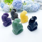 2.0" Mixed Crystal Chikorita Pokemon Carvings Crystal Healing Bulk Wholesale