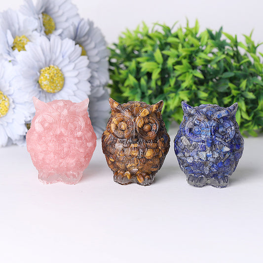 3" Cute Resin Owls for Collection