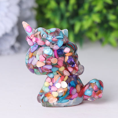 Resin Unicorn Crystal Carvings