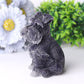 4.2" Resin Schnauzer Carving for Decoration