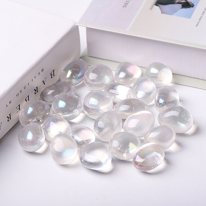 20mm-30mm Hot Sale Angle Aura Clear Quartz Tumbles