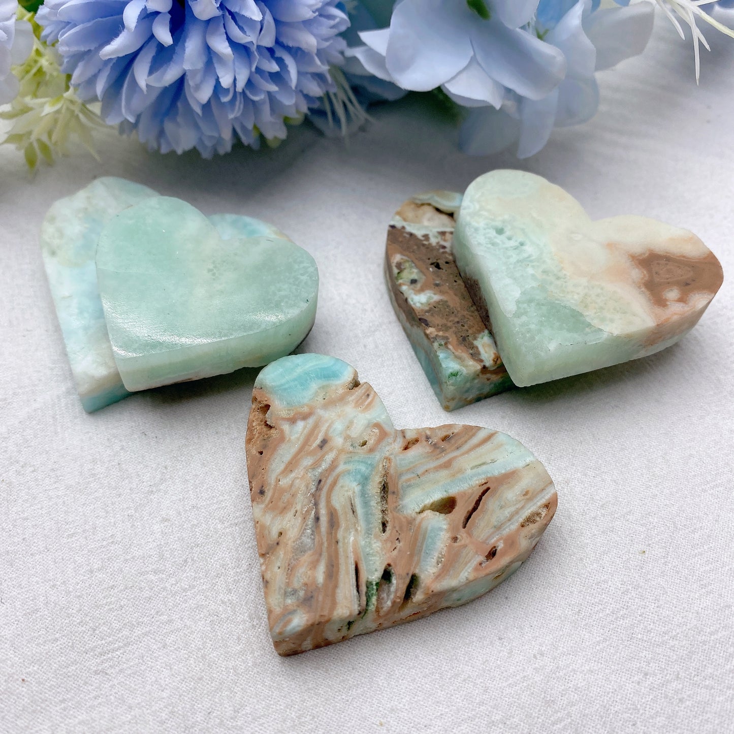 1.7"-2.0" Hemimorphite Heart Crystal Healing Bulk Wholesale