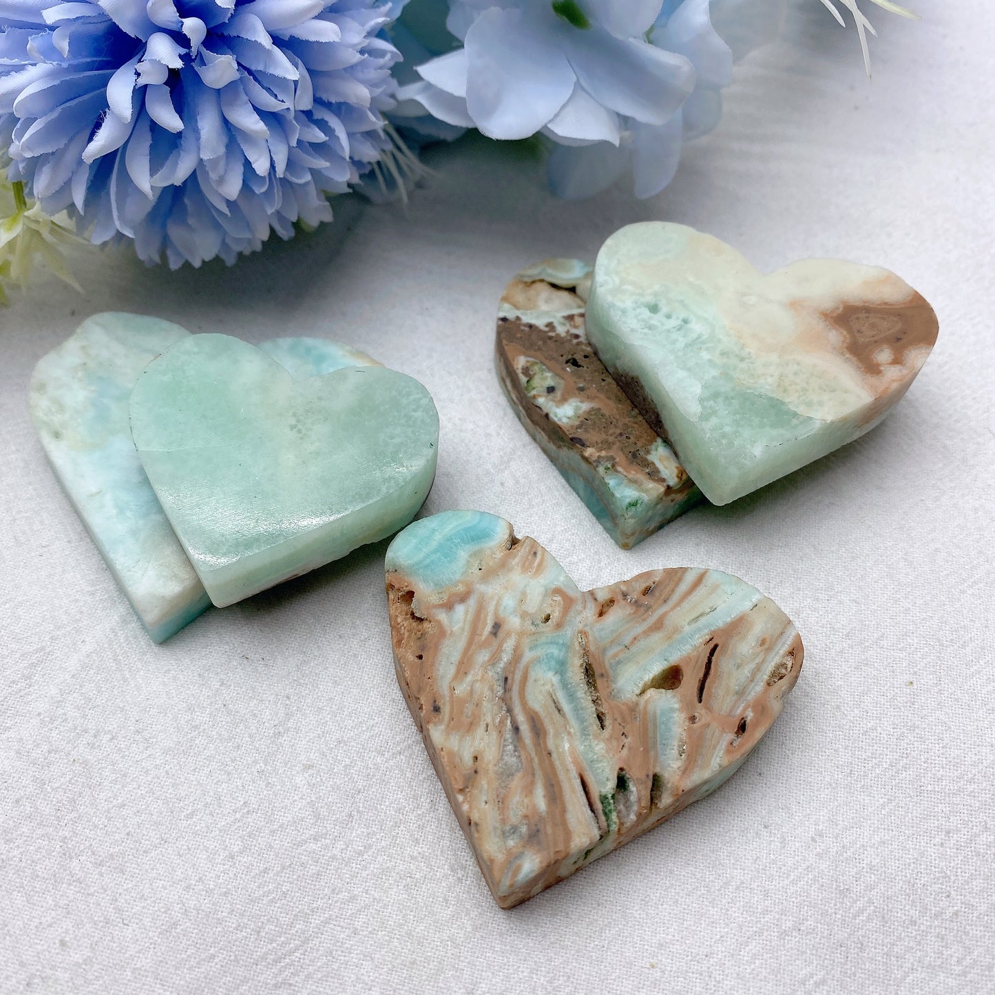 1.7"-2.0" Hemimorphite Heart Crystal Healing Bulk Wholesale