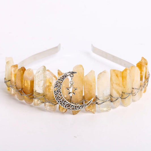 Raw Citrine Crystal Crown