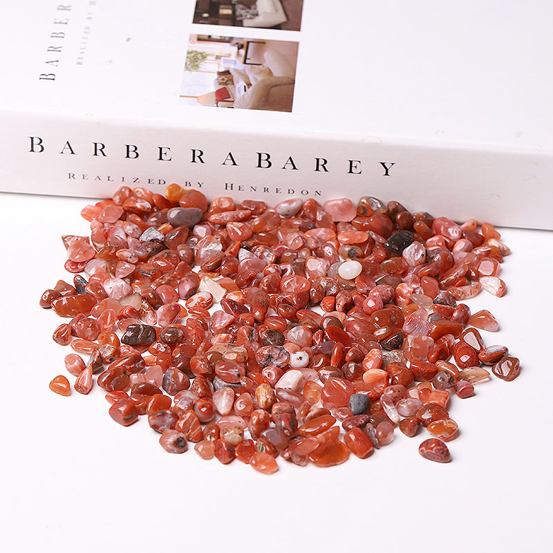 Different Size Natural Carnelian Chips Crystal Chips for Decoration