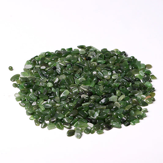 Natural Green Jade Crystal Chips