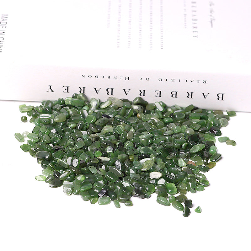 Natural Green Jade Crystal Chips