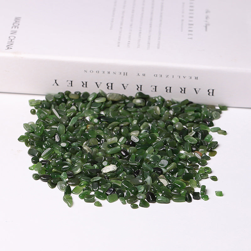 Natural Green Jade Crystal Chips