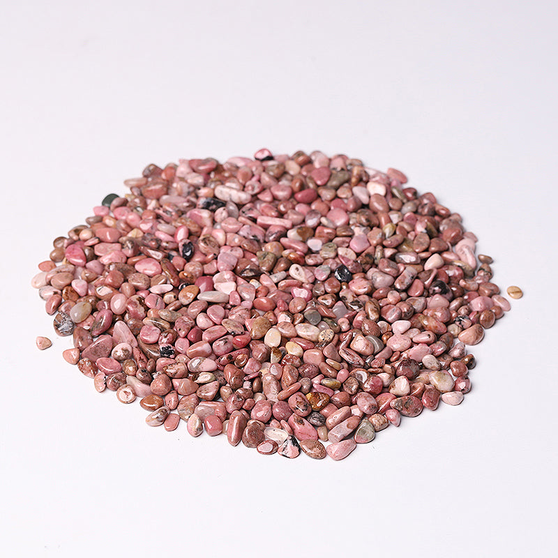 Different Size Natural Rhodonite Chips Crystal Chips for Decoration