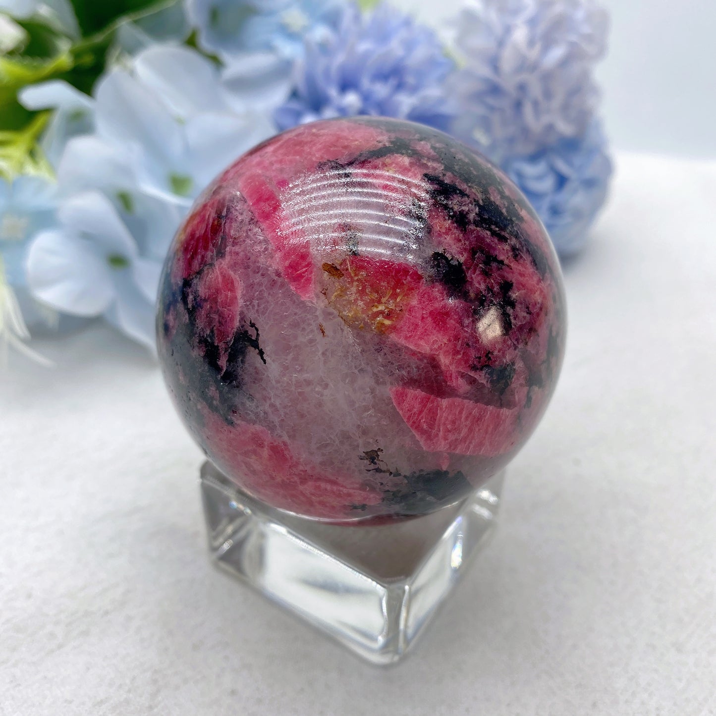 2.0"-4.0" Rhodonite Sphere Crystal Healing Bulk Wholesale