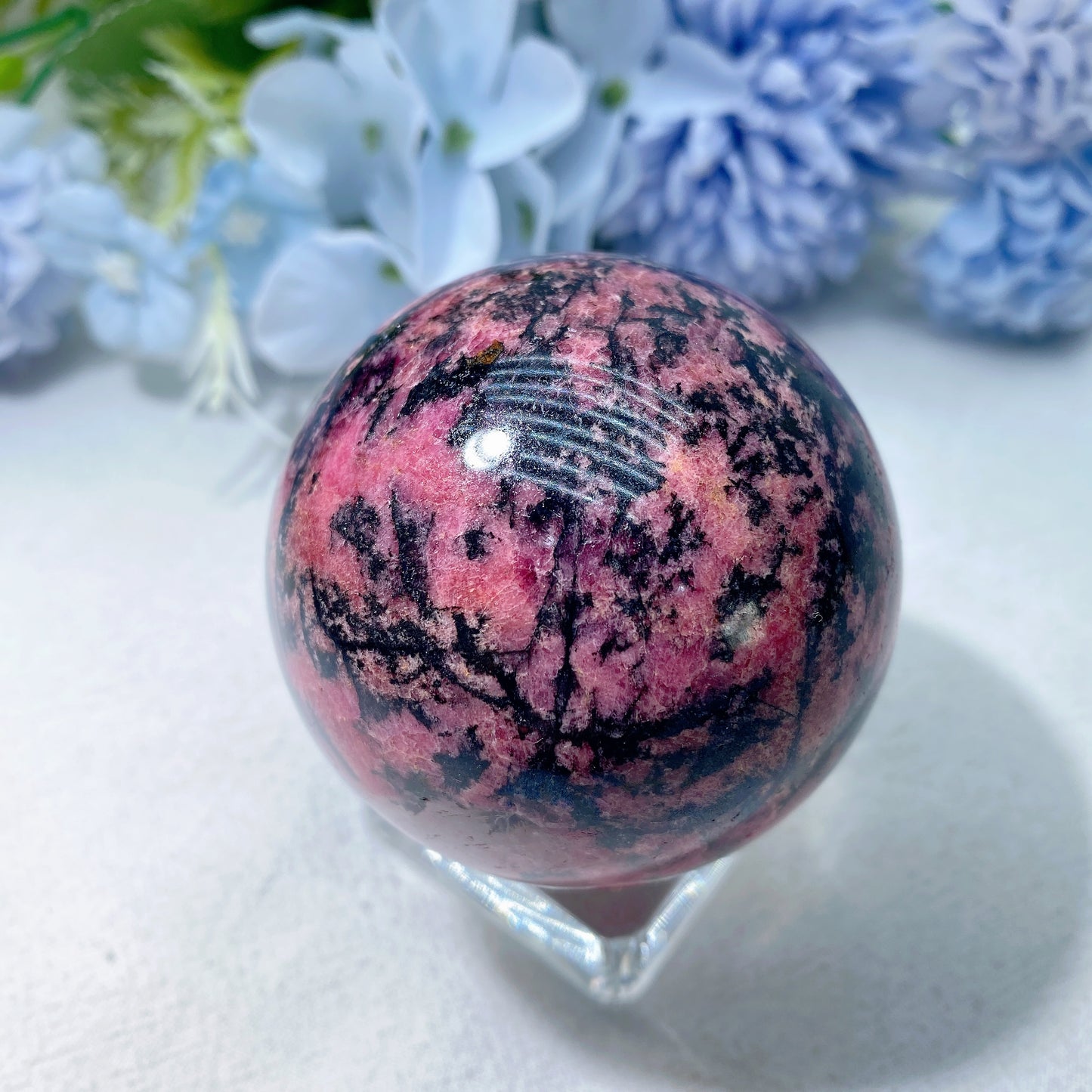 2.0"-4.0" Rhodonite Sphere Crystal Healing Bulk Wholesale