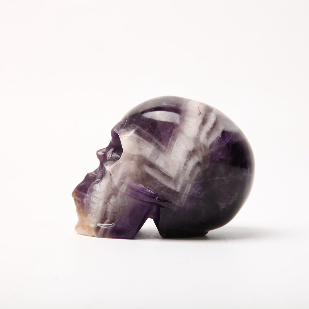 Dream Amethyst Crystal Carving Skull for Halloween