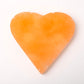 Peach Selenite Heart Shape Carvings