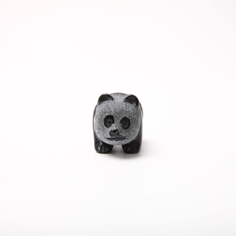 Hand Carved Obsidian Panda