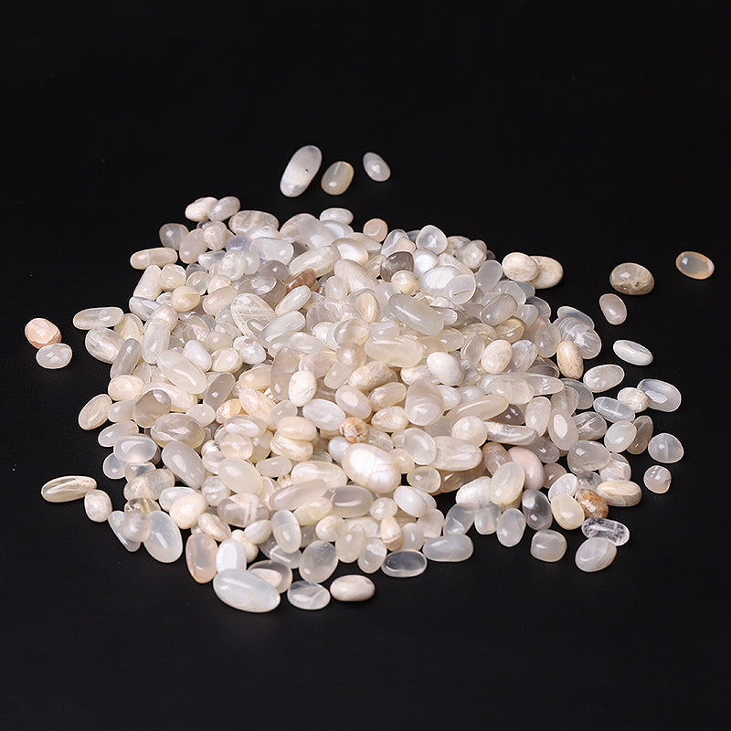Round Shape Natural Moonstone Chips Crystal Chips for Decoration