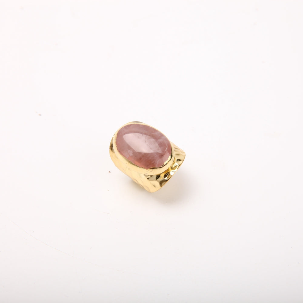 Rose Quartz Handmade Crystal Ring