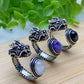 Mixed Crystal Adjustable Dragon Design Ring Crystal Healing Bulk Wholesale