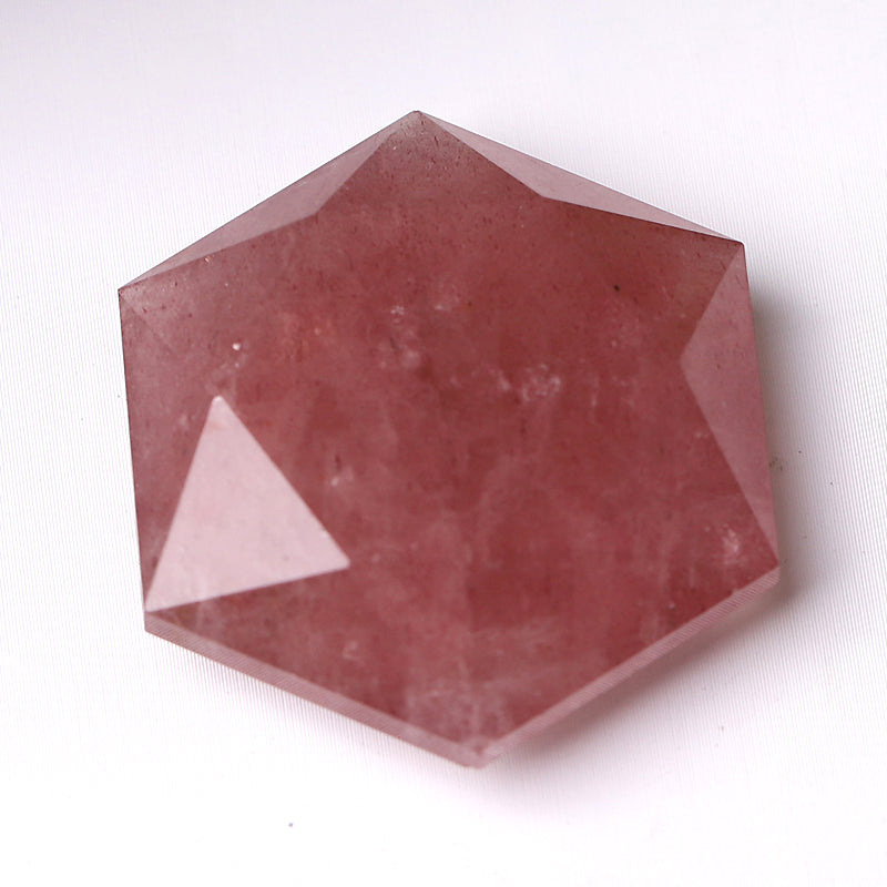 1" Crystal Hexagon Polygon Pocket Stone for Pendant for DIY