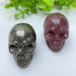 1.85" Pyrite Strawberry Skull Carvings Crystal Healing Bulk Wholesale