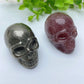 1.85" Pyrite Strawberry Skull Carvings Crystal Healing Bulk Wholesale